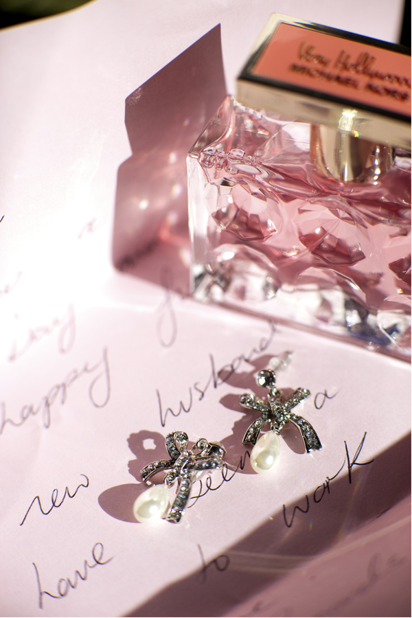 wedding letter and earings during wedding at crear mull of kintyre scotland