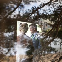 bride and groom during ceremony at tree house the lodge on loch goil scotland