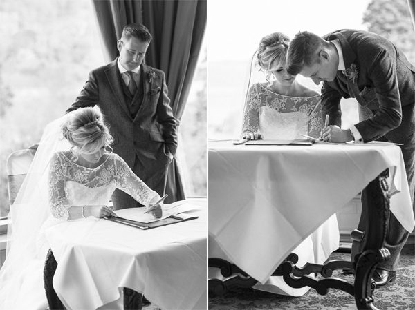 newyweds signing register
