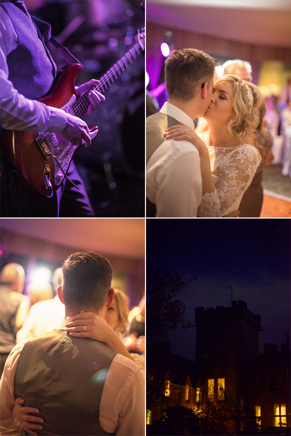 stonefield castle wedding band playing and newlyweds dancing 