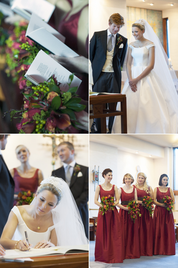 wedding moments during ceremony in a church