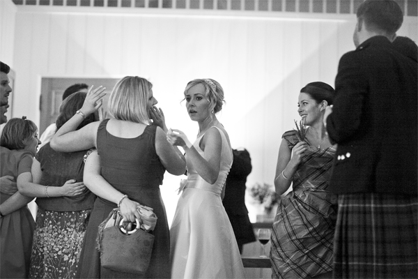 wedding guests with bride