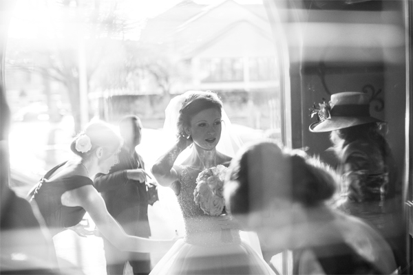 bride just before wedding ceremony