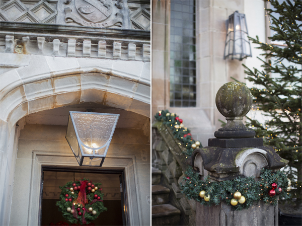 christmas decorations during cameron house wedding