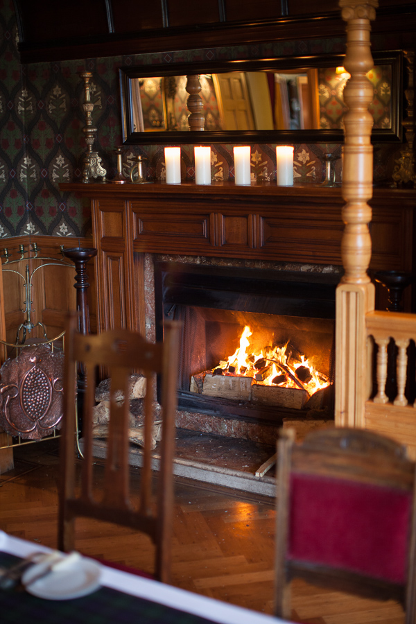 fireplace the lodge on loch goil wedding venue