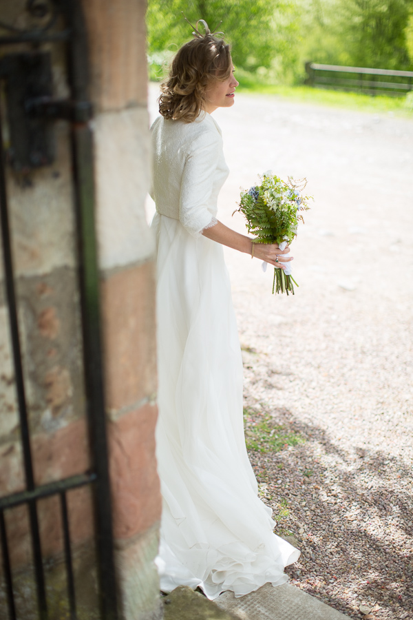 bride with flowers