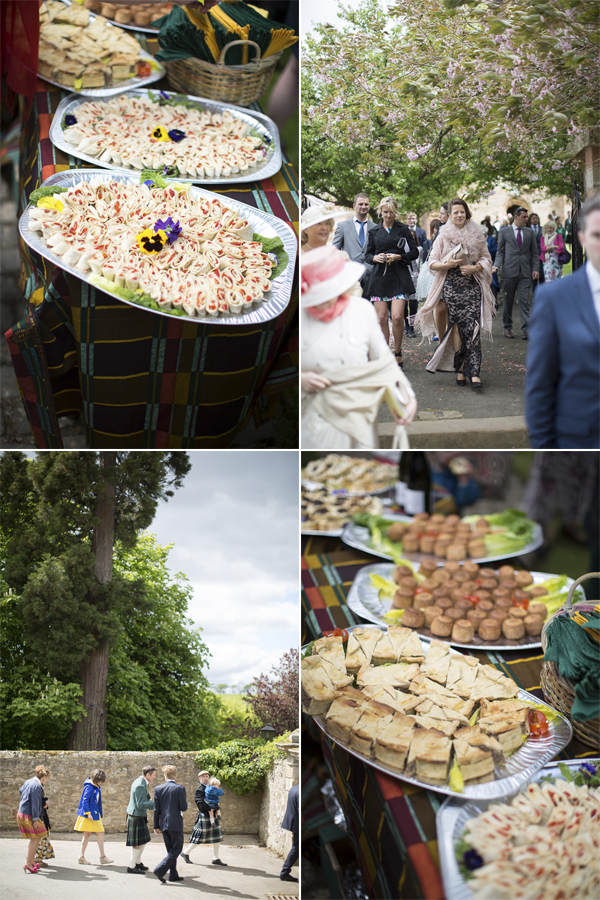 diy wedding canpies and guests walking