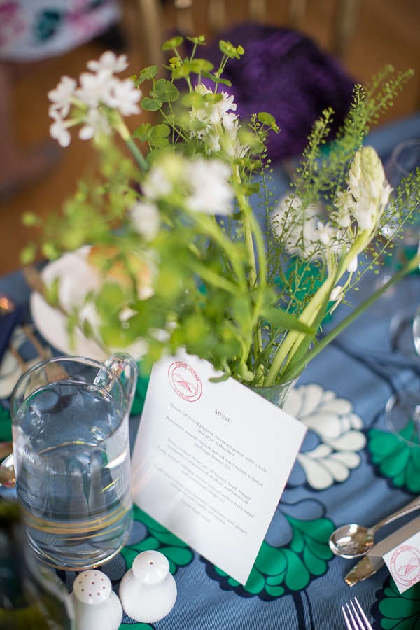 fresh wild flowers as wedding decorations