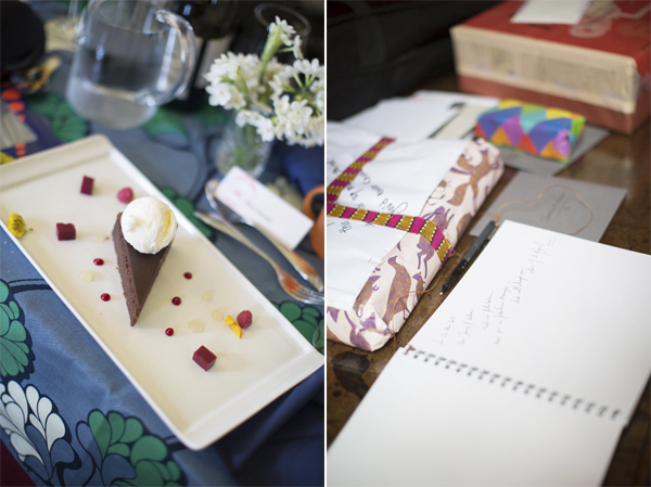 wedding dessert and presents
