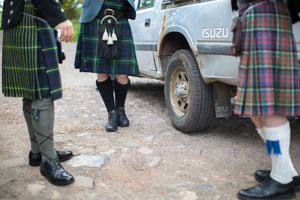kilts of best man and groomsmen