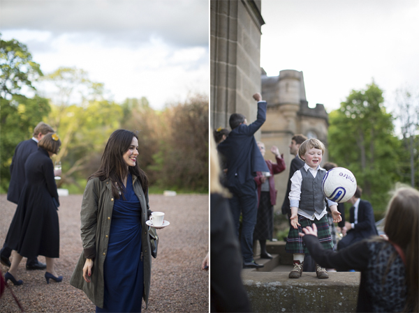 tea oudoors at oxenford castle wedding