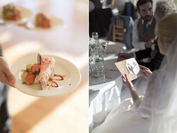 lovely dessert and thank you card collage