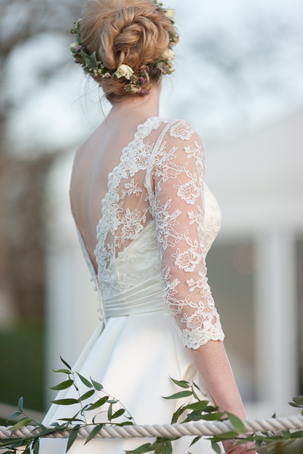 back of bride
