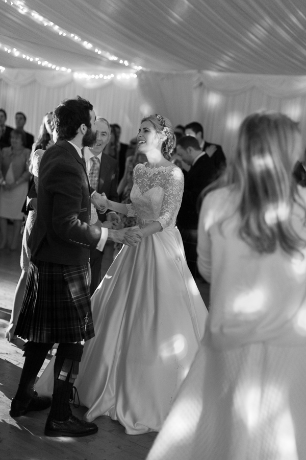 dancing during wedding at loch lomond