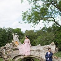 pre wedding photos at luss loch lomond asian couple standing