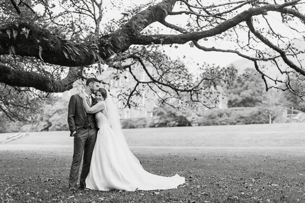 wedding photography glasgow prices married couple embraced