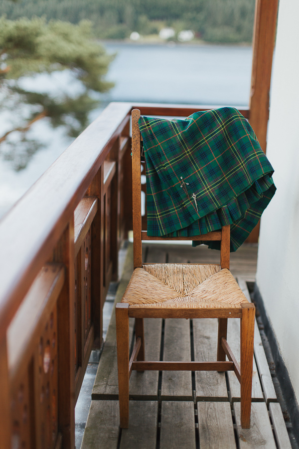 kilt on a chair