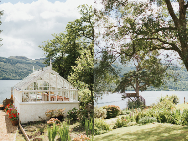 old greenhouse and tree stand at the lodge on loch goil