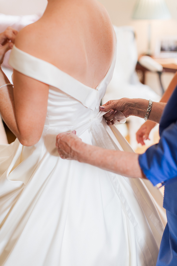 wedding dress photographed in bearsden 