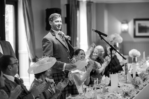 groom starting his wedding speech glasgow