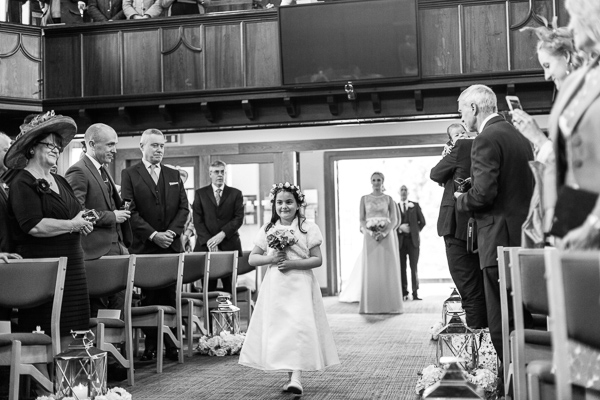 walking down the aisle hamilton church in scotland 