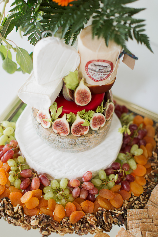 cheese wedding cake at crear scotland