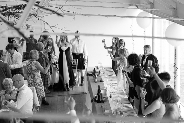 toast during speeches on a scottish wedding
