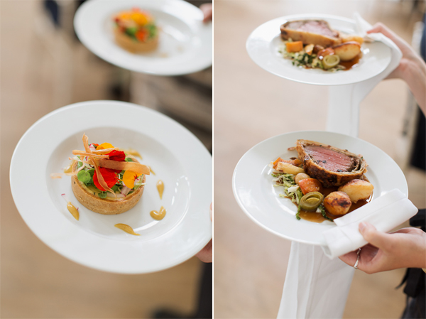 wedding meal at crear weddings