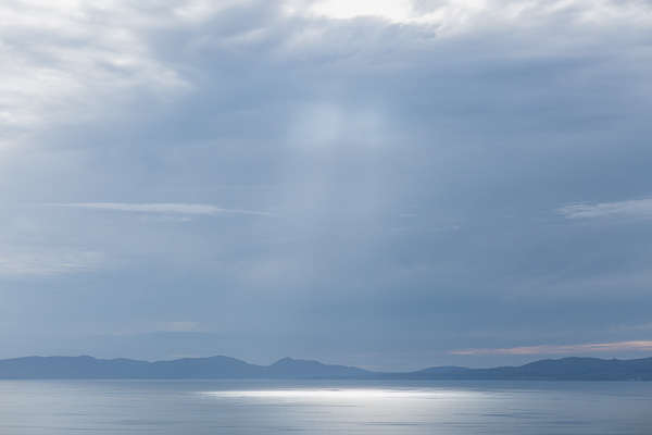 evening landscape looking at scottish islands