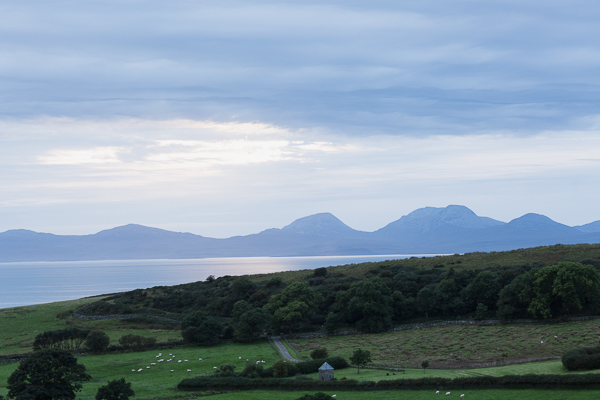 landscape looking at scottish islands at crear