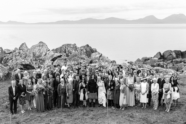 wedding group shoot with family and friends crear beach