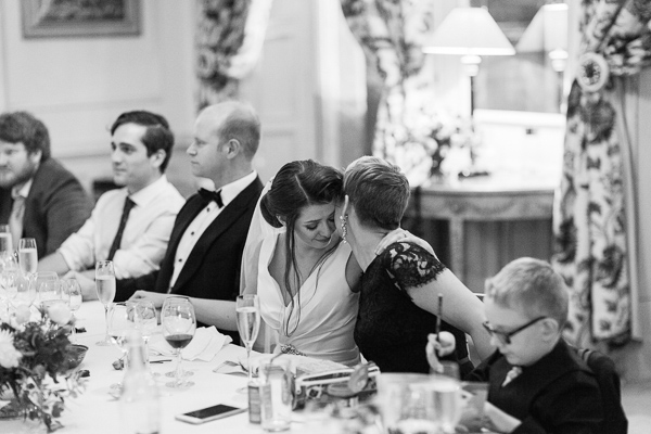 two sisters embraced during speeches at dundas castle