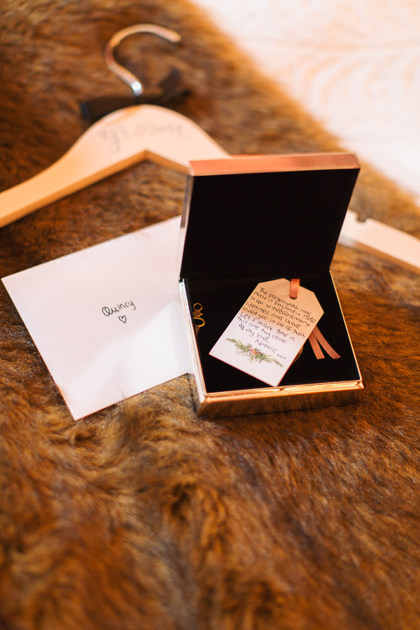 letter from bride to groom and present