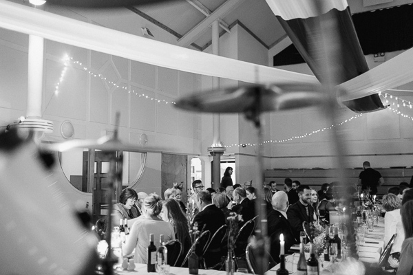 guests seated at the town hall scottish wedding