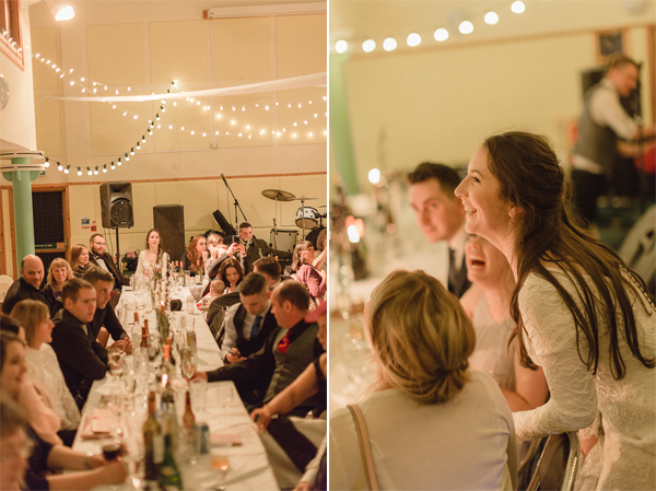 guests and bride chatting