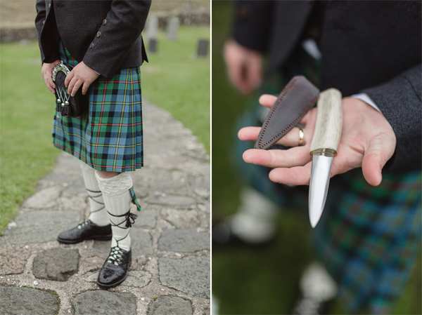 groom holding his Sgian Dubh
