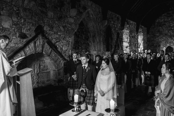 view of the whole church at wedding ceremony in rodel