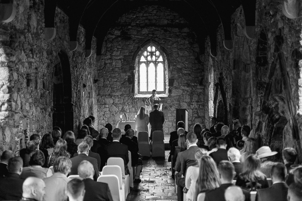 whole church congregation during wedding ceremony