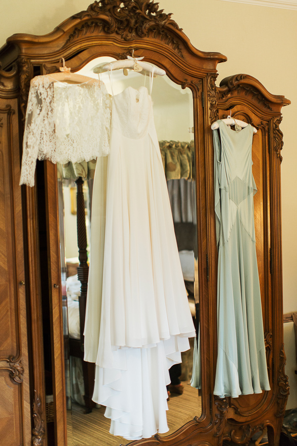 wedding dress at the wedding venue cromlix 