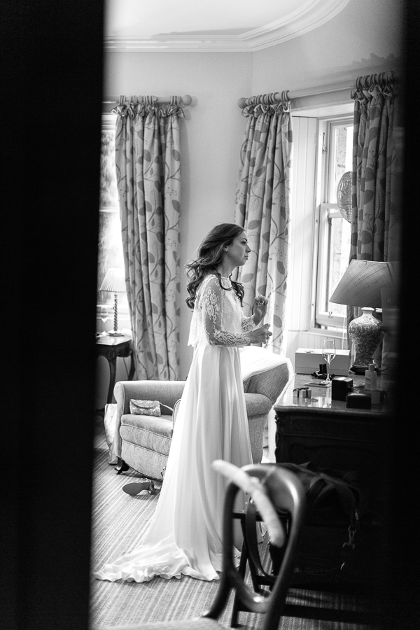 bride getting ready at the cromlix house 
