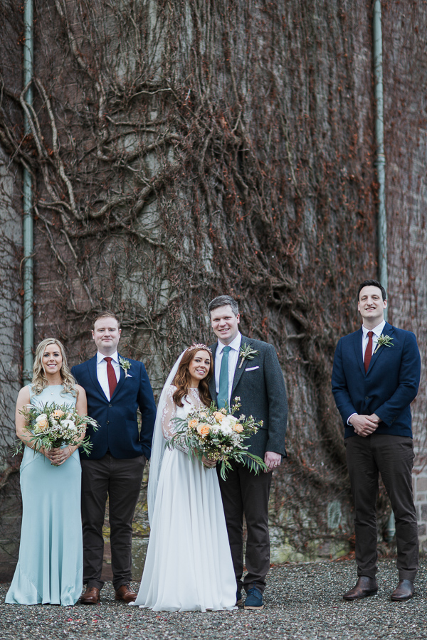bridal party shots cromlix house