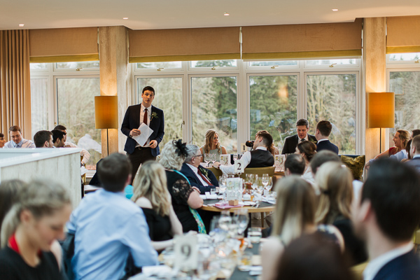 best man speech at the wedding in the luxury hotel cromlix 