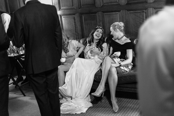 bride laughing cromlix house