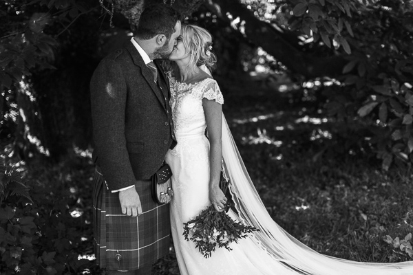black & white wedding photos loch lomond 