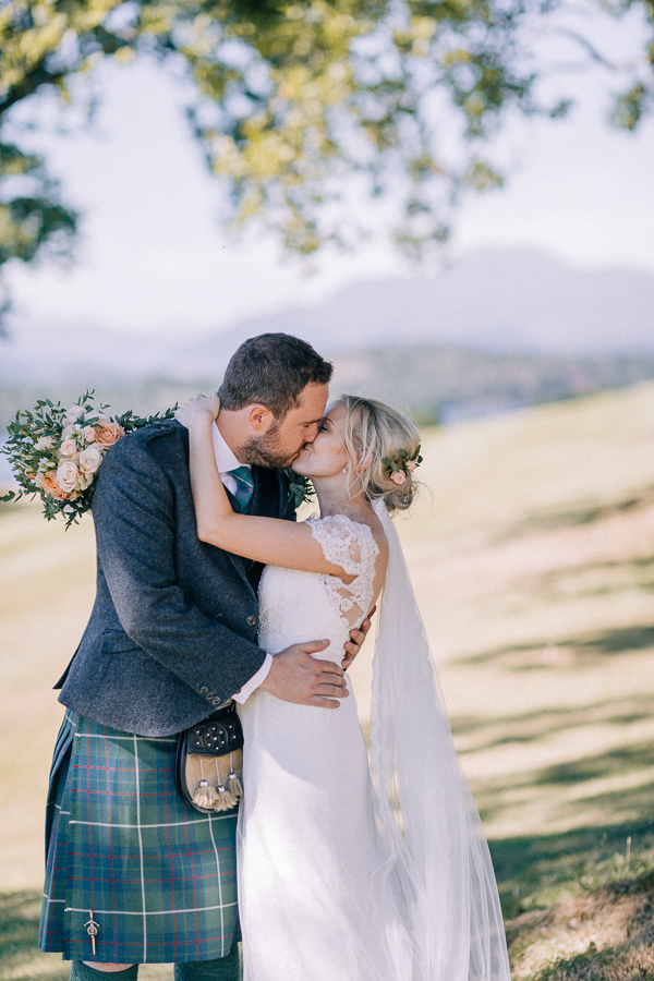 lovely couple at the castle loch lomond 