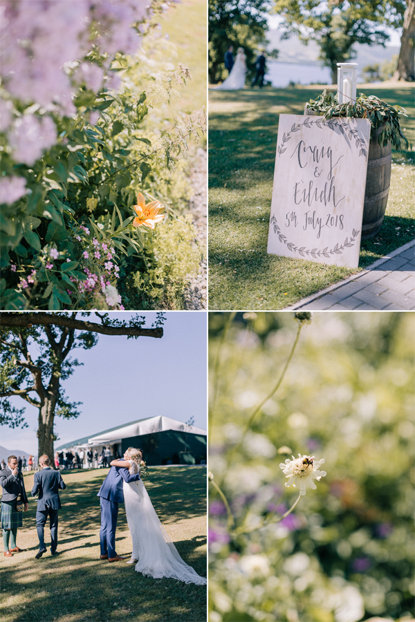 summer wedding and props loch lomond 
