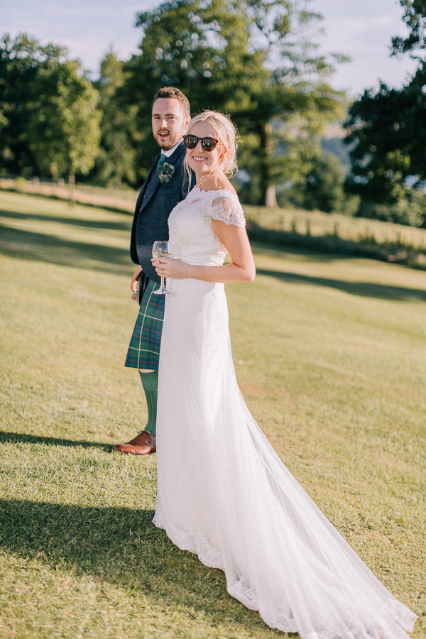 wedding evenng shots at loch lomondd
