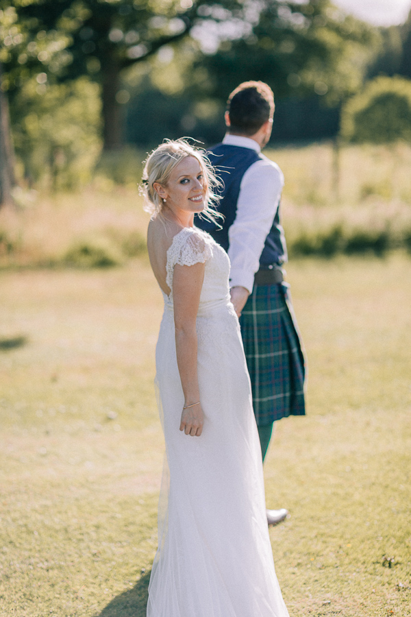 beautiful bride at the field loch lomond