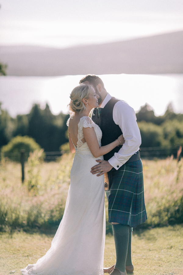 evening wedding shots loch lomond 