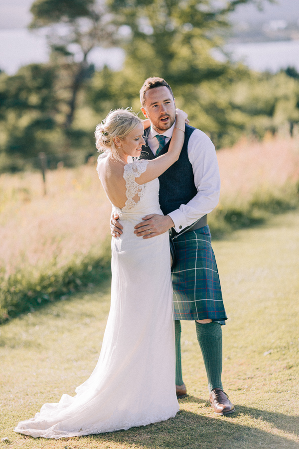 bride and a groom loch lomond 